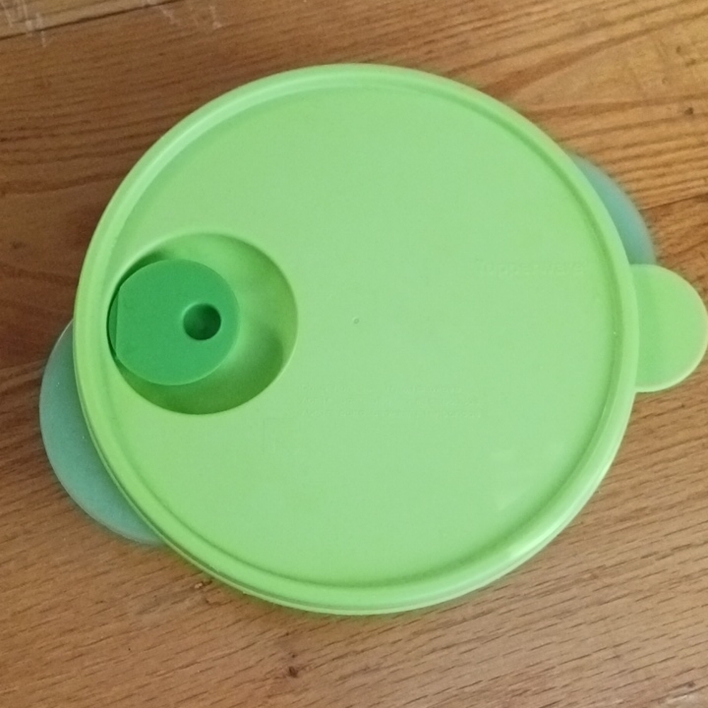 Tupperware Divided Green Microwave Reheatable Bowl with Lid
